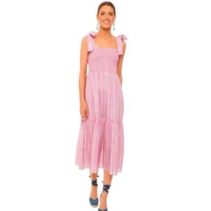 Tuckernuck X Cameron Eubanks Wimberly Love Letters Chalimers Smocked Dress SZ M